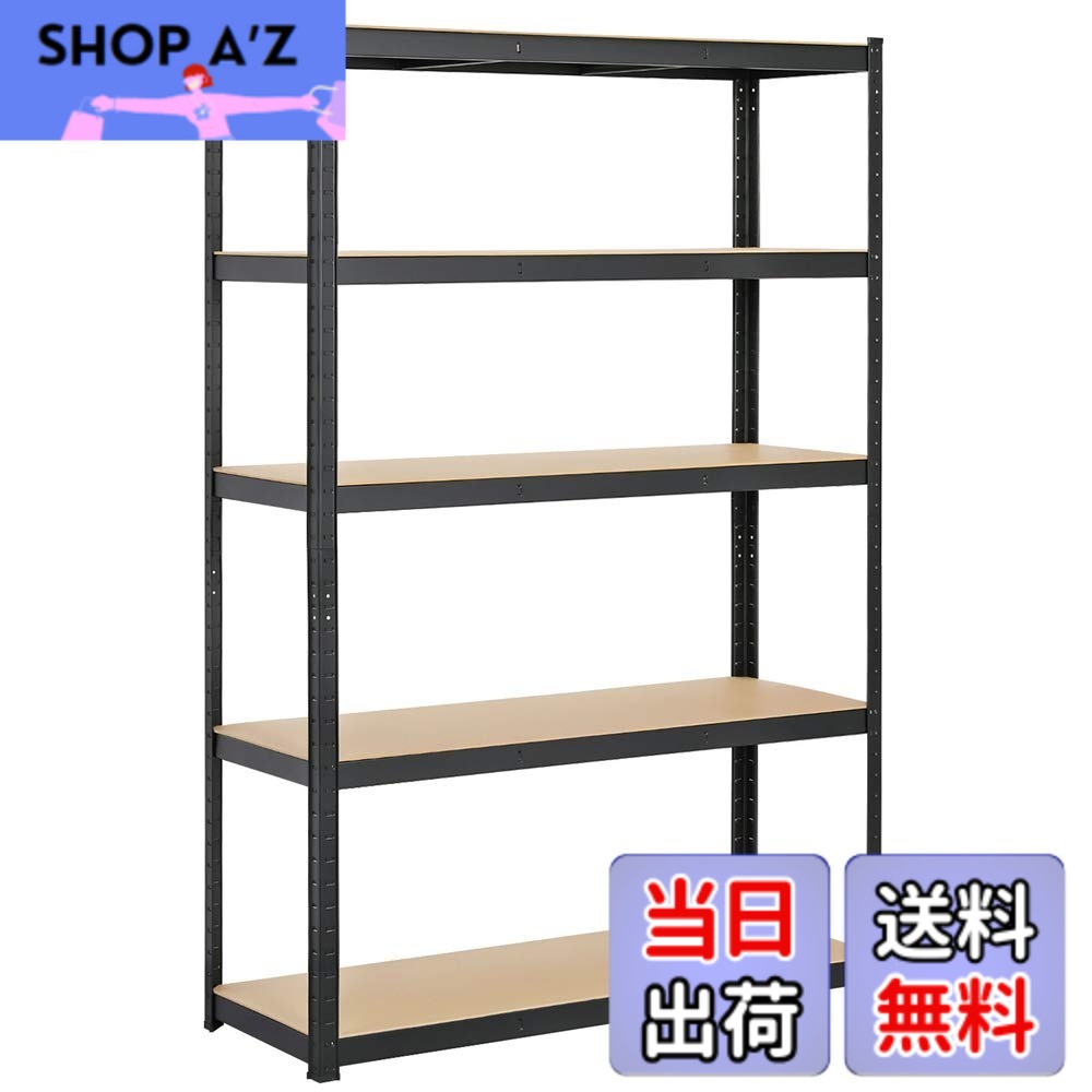 【送料無料】Yaheetech スチールラック キッチンラック 収納ラック 色：黒、サイズ：120x45x180cm