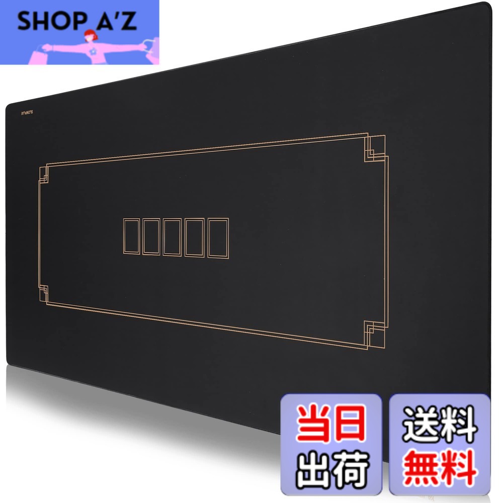 【送料無料】SLOWPLAY Godel ポーカーマット テキサスホールデム｜ポータブルプレイマット ブラック＆シャンパンゴールド 180x90cm 撥水 騒音軽減 あふれるキャリケーバッグ付き