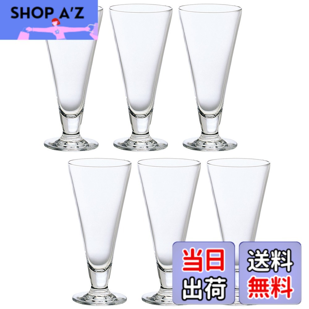 【送料無料】アデリア(ADERIA) H・AXドレッシー パフェグラス H クリア 450ml 6個セット 日本製 デザート サンデー 容器 カップ ガラス おしゃれ アイスクリーム クリームソーダ 足付き 喫茶店 食器 業務用 口部強化 スタンダード L6644
