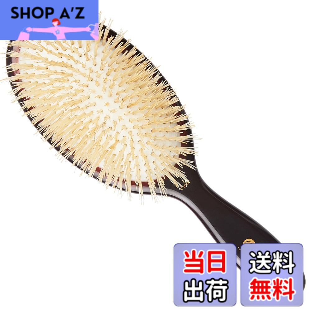 【貨物輸送無料】GB KENT ケント毛はらい 豚毛髪の毛毛はらい ソフトブリッスル クッションヘアブラシ ミディアムサイズ 連合王国王族御用商人 Classic Shineつづき物 CSGM 色：黒いこと＆白いこと、大いさ：ミディアムサイズ