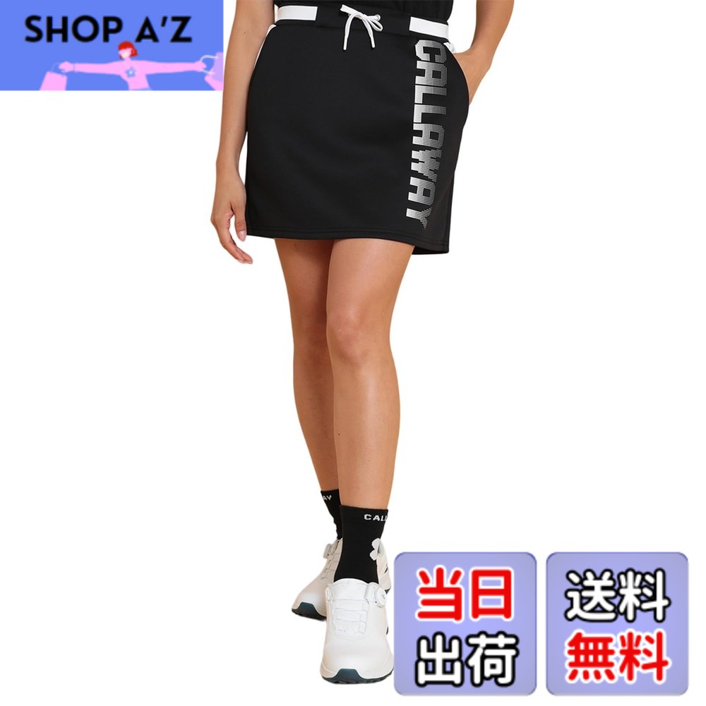 【貨物輸送無料】Callaway(キャロウェイ) レディース スコート(エニタイムスウェット) / ゴルフ / C24228205レディース 色：1010_黒いこと、大きさ：L