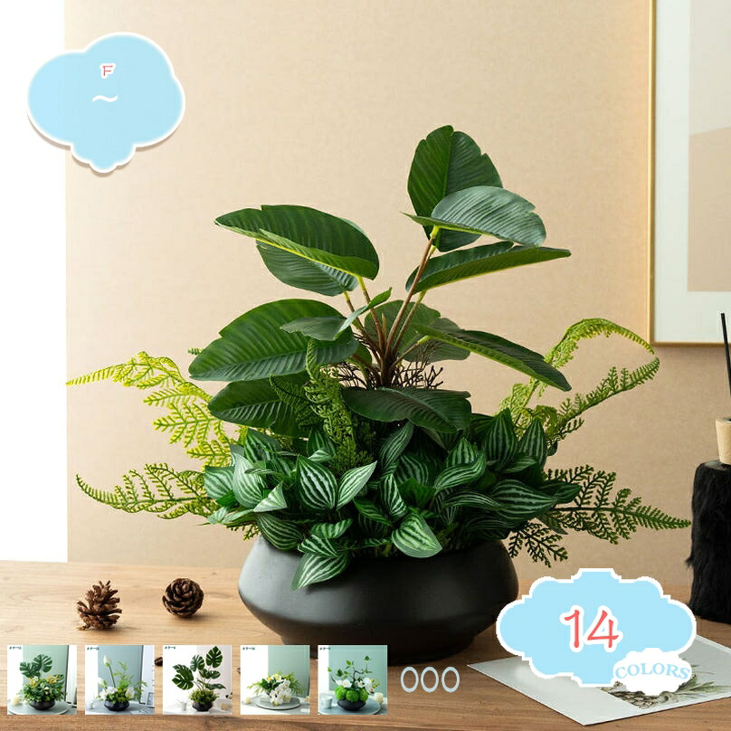 フェイクグリーン インテリアグリーン 人工観葉植物 卓上 鉢植え 枯れない テーブルデコレーション オフィス 自宅 寝室 リビング フェイクプラント 人工盆栽 シミュレーション盆栽 陶器鉢 新築祝い プレゼントギフト shopcp 7,870円
