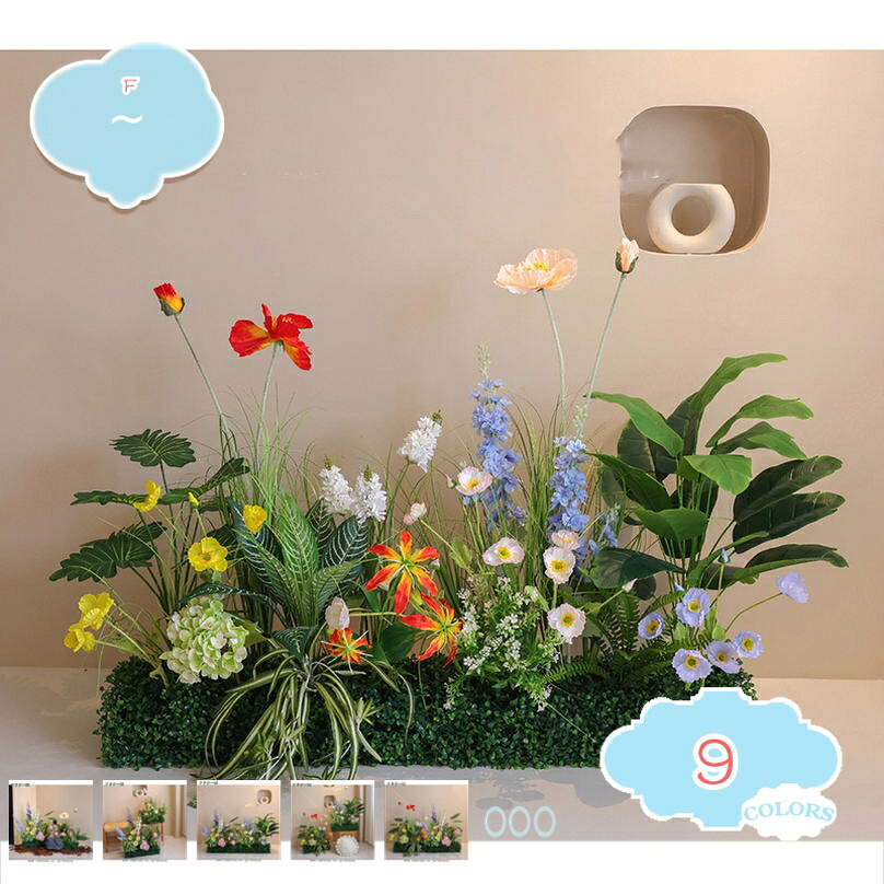 2000円OFFクーポン 造花 フラワーアレンジメント 本物そっくり 人工観葉植物 シルクフラワー フェイクフラワー 現代的な装飾 自然の雰囲気 デコレーション オフィス 室内 屋内 屋外 インテリア 風景園芸 発泡ボトム付き 造花 人工植物 shopcp|CPショップ