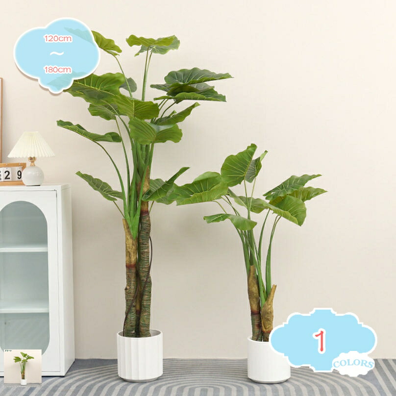 人工観葉植物 クワズイモ フェイクグリーン 大型 インテリアグリーン リビング オフィス 事務所 お洒落 幸せの木 金のなる木 世話いらず 水やり不要 お手入れ不要 造花 観葉樹 インテリア 引越し祝い 新築祝い お祝い ギフト 結婚祝い 一人暮らし shopcp