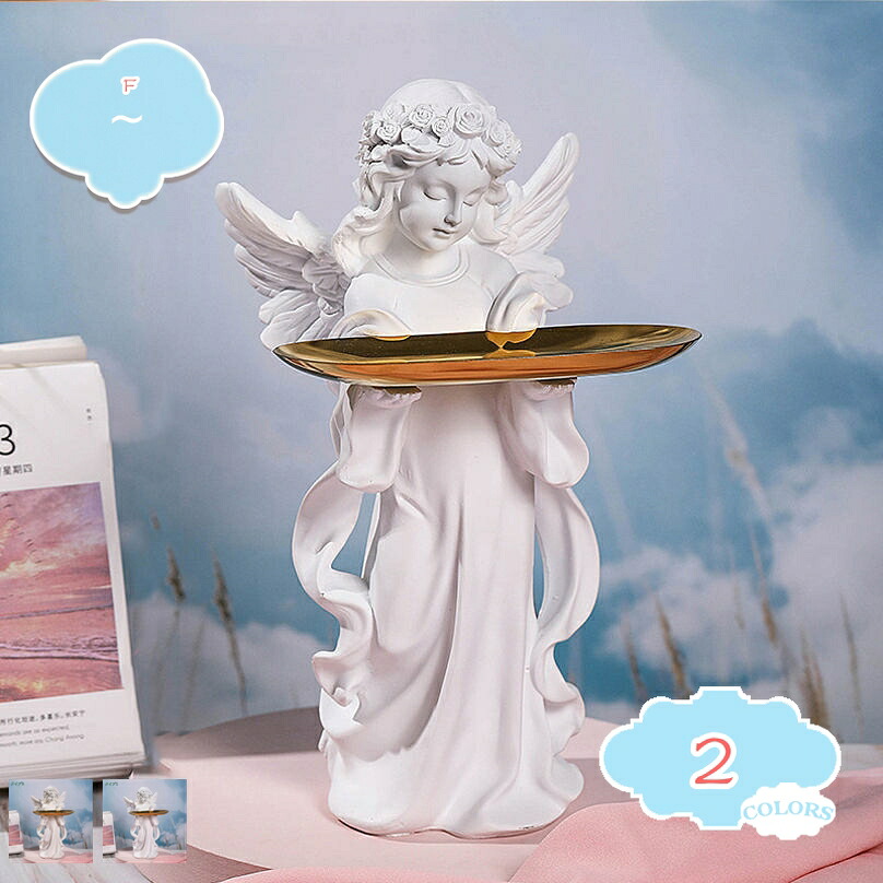 1000円OFFクーポン 天使の彫像 置物 モダン オーナメント 天使 現代彫刻デスク装飾 樹脂工芸品 レトロ 風水アイテム 雰囲気up インテリア雑貨 樹脂飾り 綺麗な置物 フィギュア 玄関におく置き物 エンジェル 天使の像 天使のオブジェ 机の装飾 shopcp