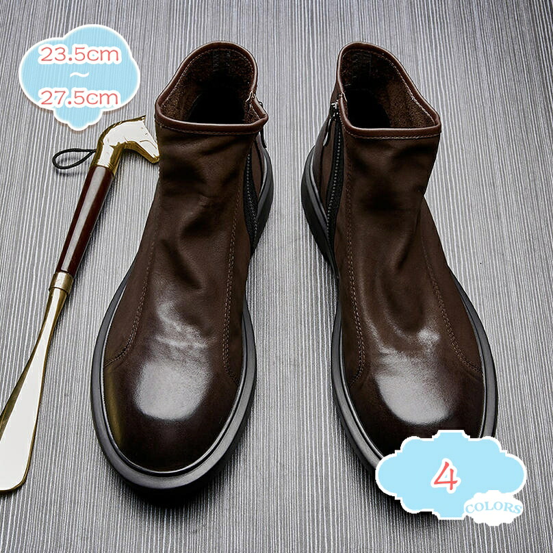 2000円OFFクーポン ビジネスシューズ ブーツ チェルシーブーツ バックジップブーツ メンズ ビジネス チャッカー 本革 ショートブーツ ドレスシューズ フォーマル ファスナー付 革靴 防滑 軽量 幅広 アウトドア 小さいサイズ 大きいサイズ shopcp