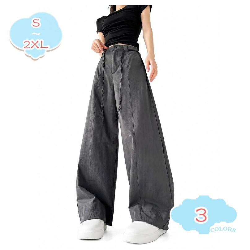 カーゴパンツ レディース ハイウエスト ワイドパンツ ワーク 脚長見え ストリート系 ファッション ゆるパン ダボパン 体型カバー 大きいサイズ ゆったりサイズ 春夏 shopcp｜CPショップ