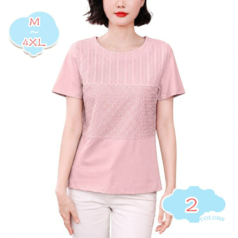 カットソー レディース 着痩せ ゆったり トップス ミセス tシャツ プルオーバー お母さん 50代 60代 上品 きれいめ お出かけ 旅行 デイリー 普段着 大きいサイズ 春夏物 shopcp|CPショップ
