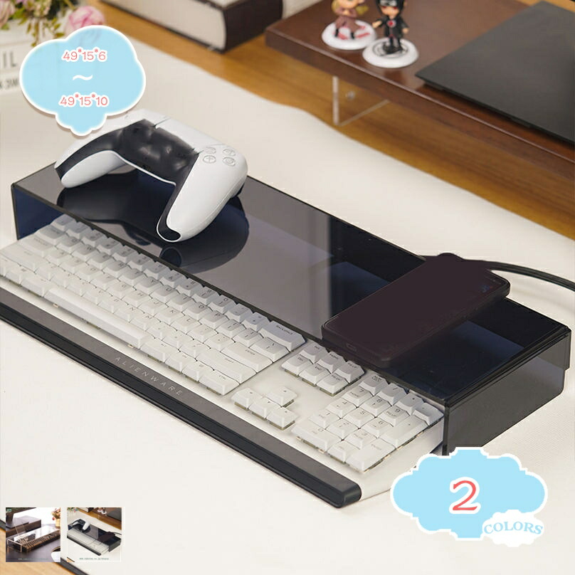モニタースタンド パソコン台 透明 多機能 アクリル製 オープンラック モニター台 机上台 PC台 机上ラック 机上 卓上 プリンター台 おしゃれ 収納 デスク収納 ディスプレイ 在宅勤務 在宅ワーク テレワーク モニタースタンド shopcp