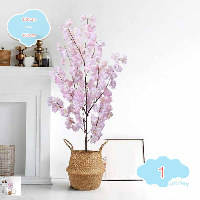 1000円OFFクーポン さくら フェイクグリーン 大型 おしゃれ インテリア リアル ピンク 観葉植物 人工観葉植物 造花 樹木 アートグリーン 室内 開店祝い 店舗 オフィス ナチュラル ディスプレイ リビング 玄関 置き物 エントランス お花見 shopcp