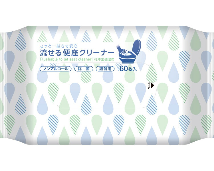 【セット販売】伊藤忠リーテイルリンク 株式会社 流せる便座ｸﾘｰﾅｰ　詰替用 DTC-002　60枚×72個