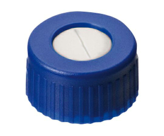 店内全品ポイント5倍★要エントリー★【おまとめお得な2個セット】オートサンプラー用バイアルキャップ(キャップ規格9-425用) 青スクリューキャップ+スリットセプタム(PTFE/シリコン) 100個入 4001521 LLG Labware|Shop de clinic店