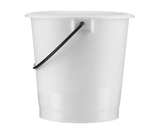 目盛付厚手バケツ　10L　白色　注ぎ口無し 2000070585 KAUTEX