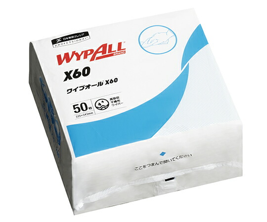 ワイプオールX60　クロスライク　4つ折りタイプ　50枚×18袋入 60565 クレシア