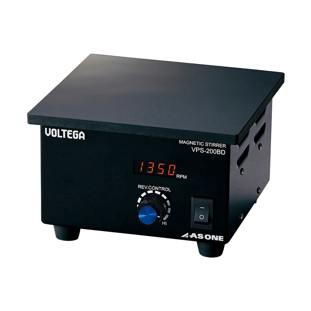 VOLTEGAパワースターラー （フェノール樹脂）デジタルタイプ 200×200mm VPS-200BD アズワン