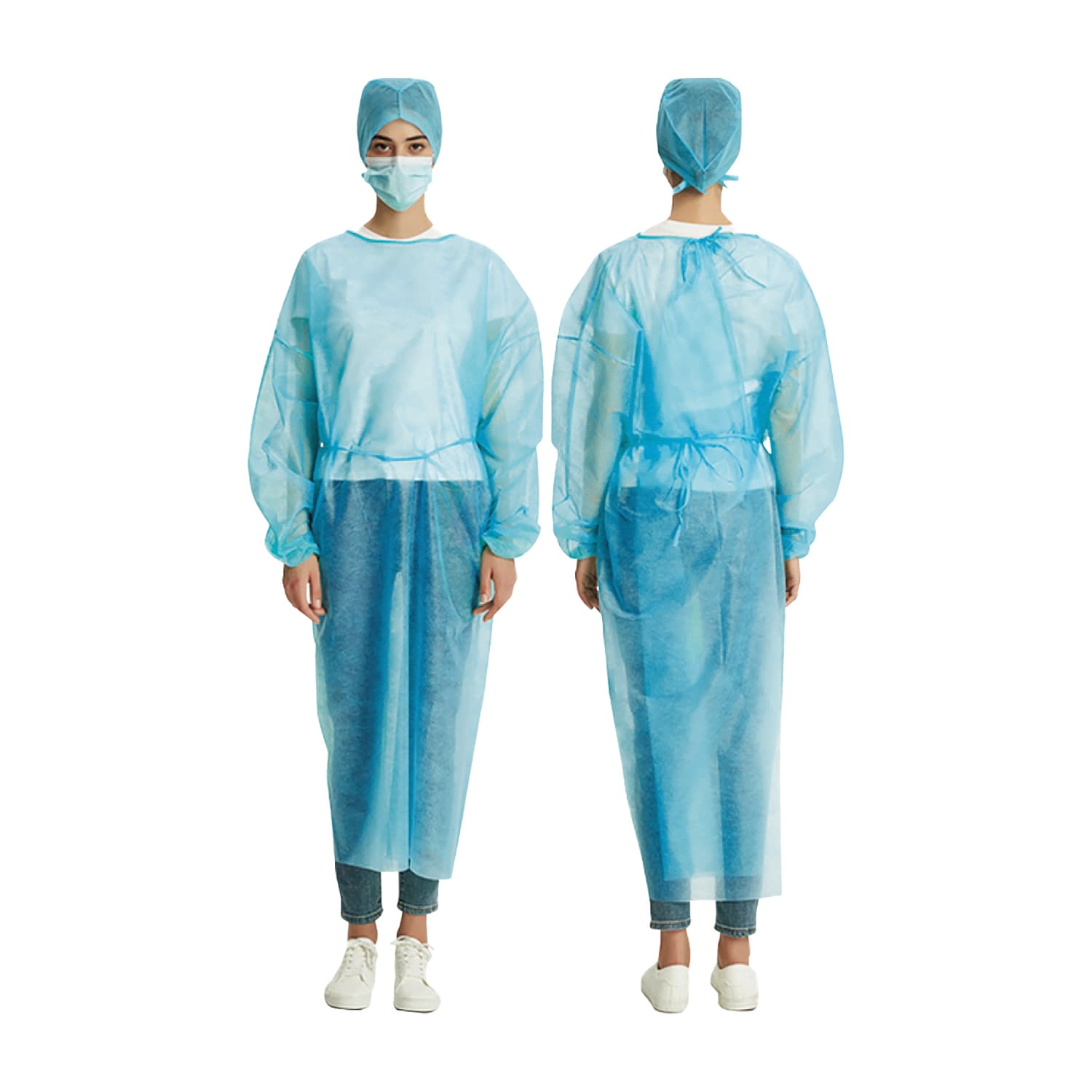 XIANTAO SANDA INDUSTRIAL CO. LTD アイソレーションガウン（袖天然ゴム）  手あそび(TOY)TOY-ISO-EC-0B(100ﾏｲ) その他-医薬品・コンタクト・介護