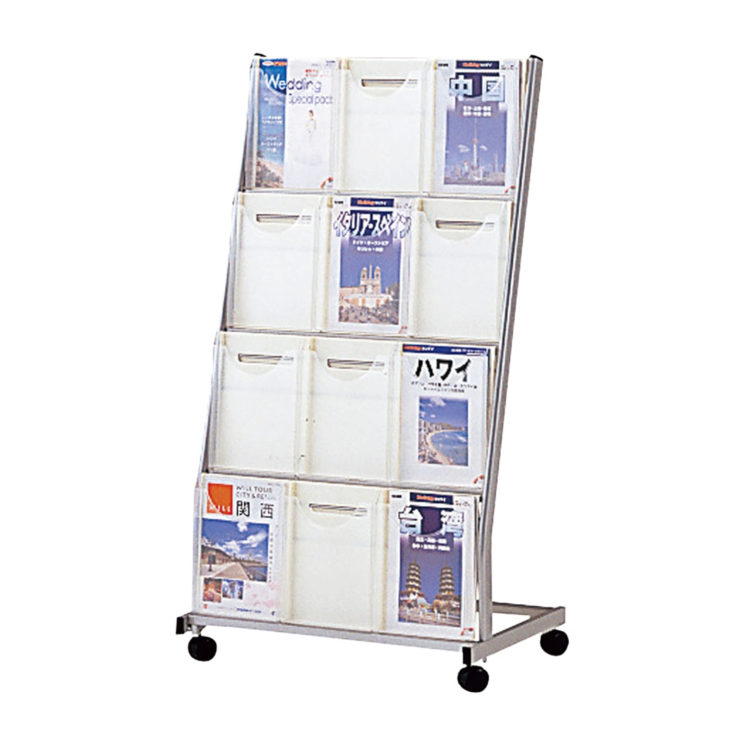ノーリツイス 全面ビューパンフレットスタンド ケース数 12 TZPS-K34(3レツ4ダン)|Shop de clinic店