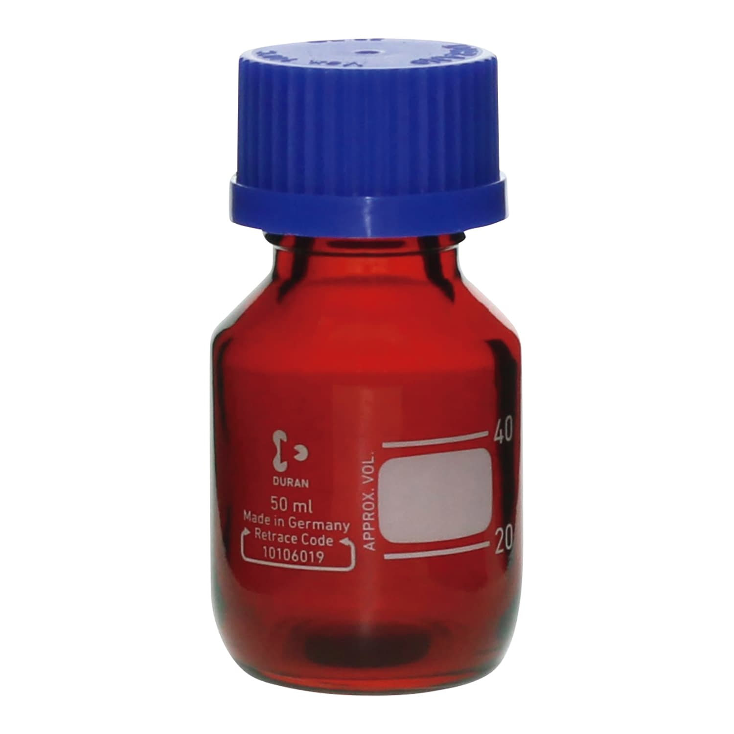 SCHOTT 耐熱ねじ口びん 茶かっ色  50ML(10ﾎﾝ)ｱｵｷｬｯﾌﾟﾂｷ