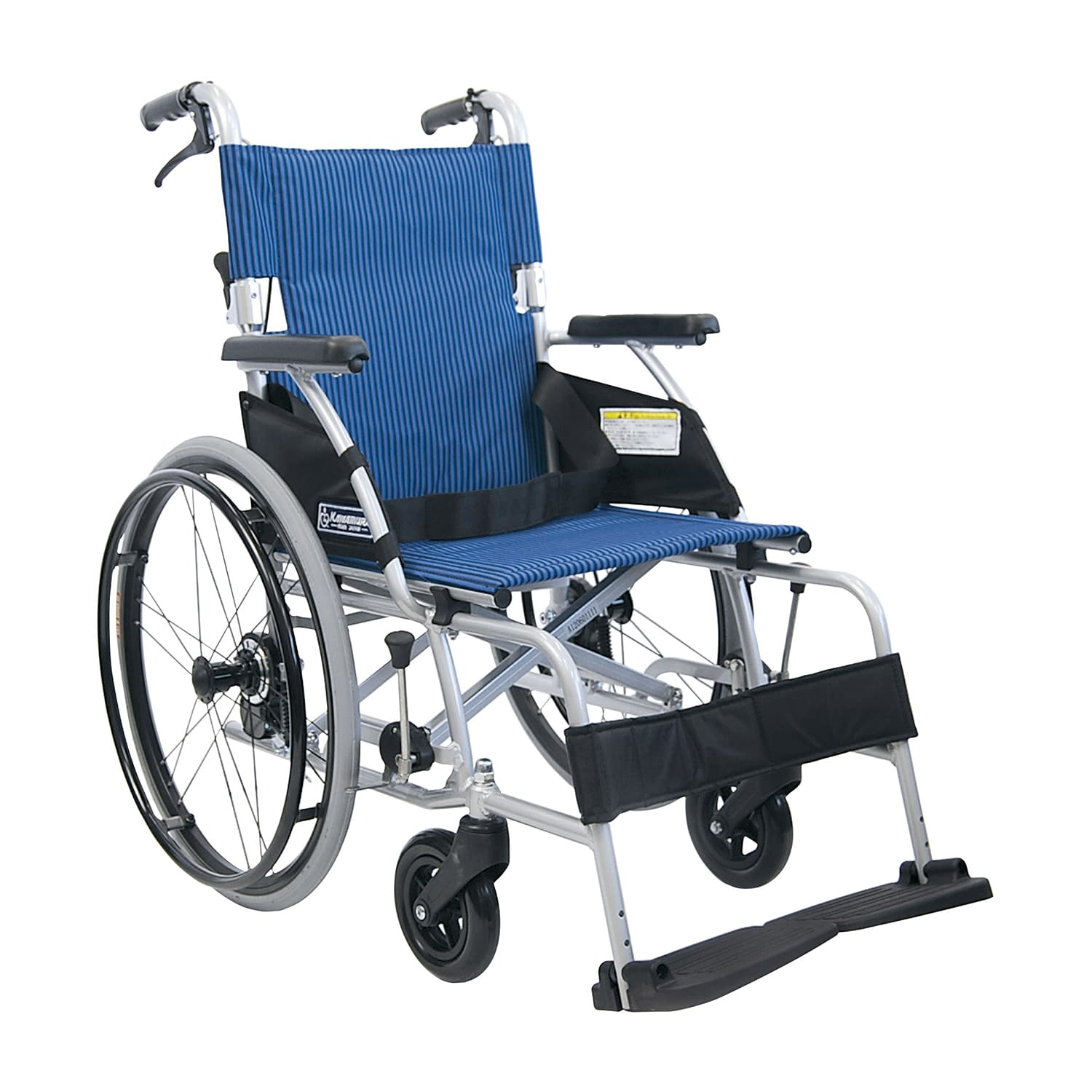 カワムラサイクル 軽さ第一義的モデュール車椅子  青縞模様Ｎｏ．９２BML22-40SB 医薬品・コンタクト・介護-その他