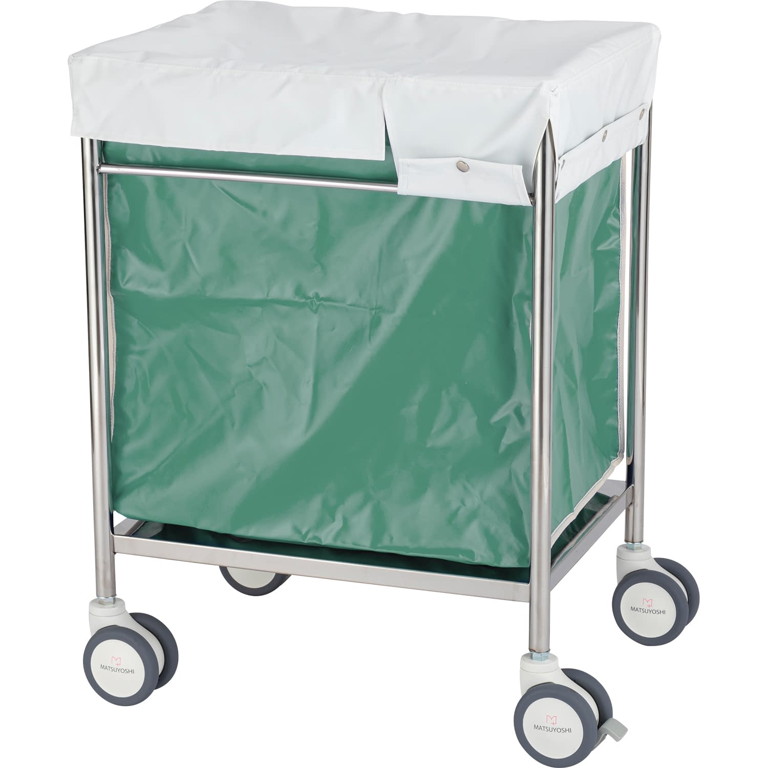 松吉医科器械 マツヨシ 蓋付きランドリーカートＳ S グリーン マツヨシMY-WC04S(586X436X805 62,693円