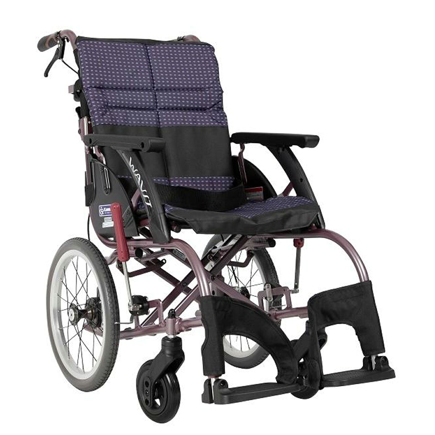 カワムラサイクル 車いす（自走用）ウェイビットルー 介助用 ファブリックWAR16-40-M｜Shop de clinic店