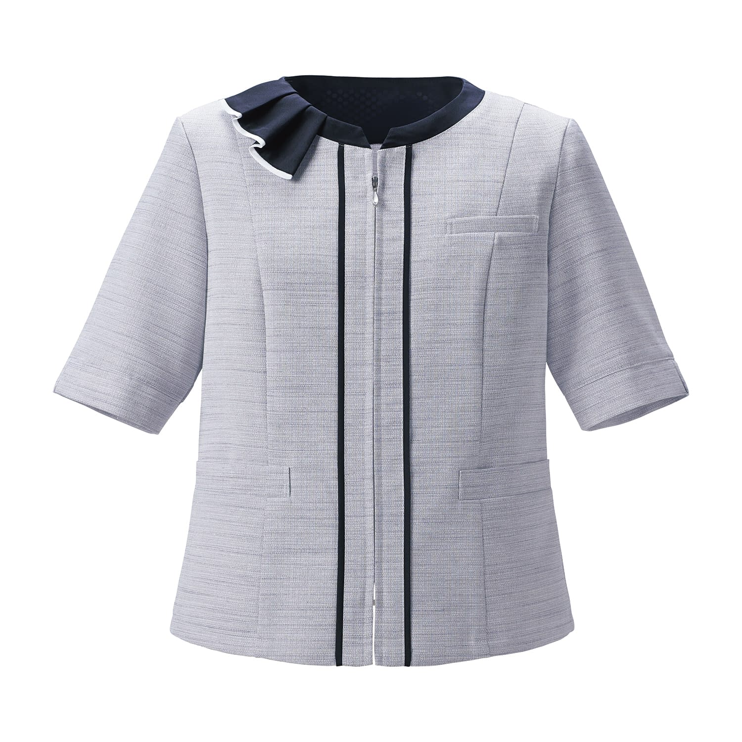 カーシーカシマ ひんやりオーバーブラウス 15号 ENJOYESA890-5(ライトグレー)|Shop de clinic店