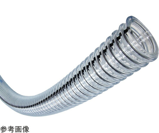 トヨックス エンプラ系プラスチック粉粒体搬送用 トヨトップ-E100℃ホース 内径32mm×外径44.6mm 長さ3m 1本 TPE100C-32-3