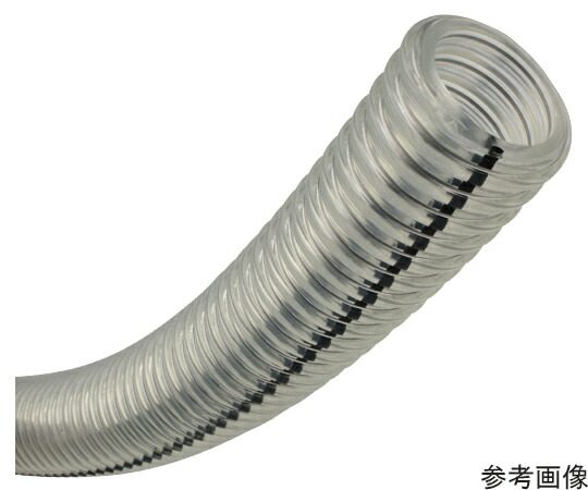 トヨックス 帯電防止・食品粉粒体搬送用 トヨフーズアースホース 内径63.5mm×外径80.7mm 長さ1m 1本 TFE-63-1