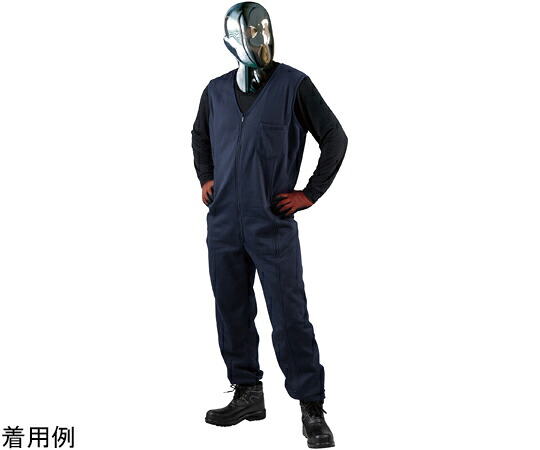 日の丸繊維 続服ニットインナー（綿60％・ポリエステル40％）　ネイビー　4L 1着