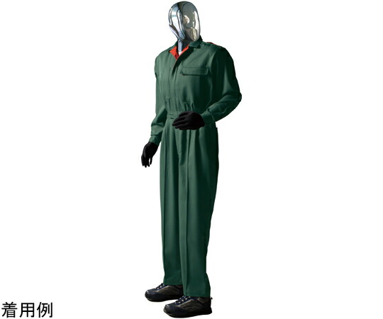 日の丸衣料繊維 続服 （ポリエステル89％・綿10％・ナイロン1％） モスグリーン B2L 1着