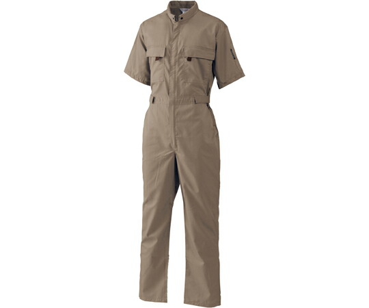 日の丸衣料繊維 半袖続服 （ポリエステル75％・綿25％） 乾荒原 5L 1着