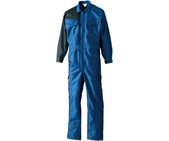 日の丸衣料繊維 続服 （綿70％・ポリエステル30％） うす暗い青色（右肩袖黒いこと） 3L 1着