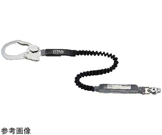 タスコ 伸縮ストラップ式ランヤード　シングル　使用可能質量100kg 1個 TA966DA-100