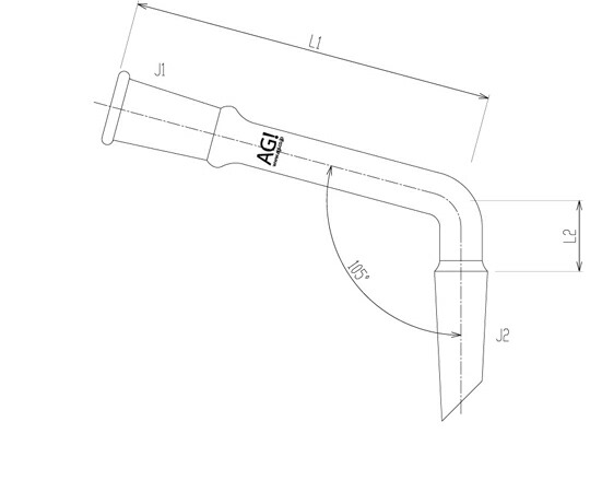 旭製造所 L字かかわり合い管 19/22 1個 2574-3M-150 花・ガーデン・DIY-研究・実験用品
