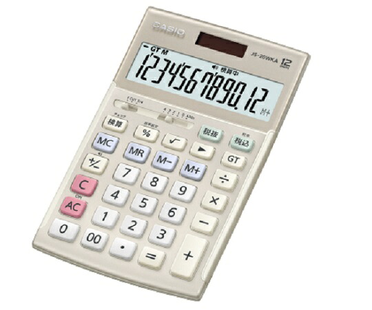 カシオ カシオ　本格実務検算タイプ電卓　ジャストタイプ　ゴールド 1個 JS20WKAGDN