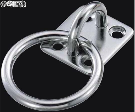 ふじわら 座付丸カン　ステンレス　アイプレート丸カン付タイプ　12mm 1個 ZM-12