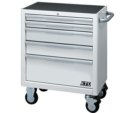 KTC 巻き収納家具 5段5抽き出し 白いこと 1台 EKW-1005WH