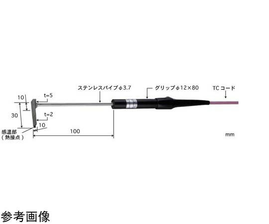 安立計器 微小表面用温度センサ CSシリーズ -50～400℃ タイプK 2X10mm 1本 CS-36K-010-1-TC1-ASP