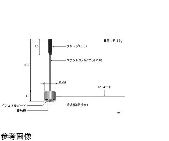 安立計器 自重形温度センサ WEシリーズ -50～200℃ タイプK ヘッドサイズ：タイプ33 1本 WE-33K-TA1-ASP