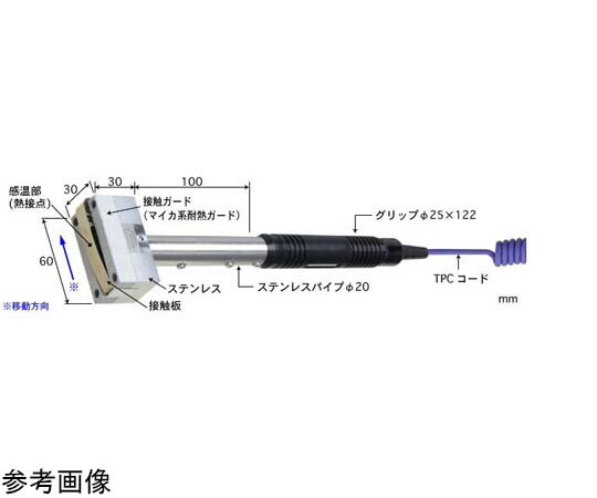 安立計器 高性能移動表面用温度センサ 接触サポートタイプ SXシリーズ -50～600℃ 滑りガードタイプ ストレート Kタイプ 1本 SX-581K-01-1-TPC1-ASP