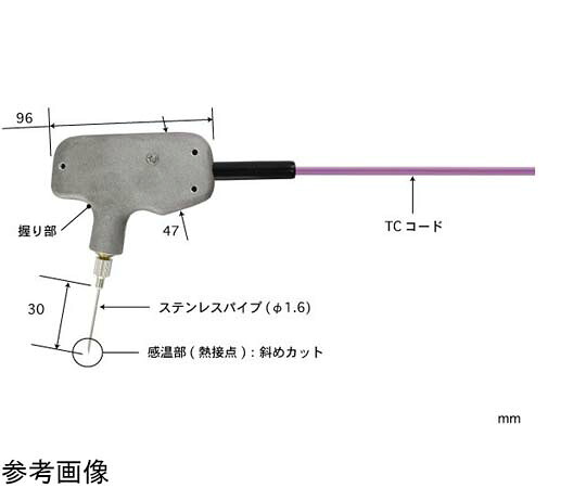 安立計器 突刺し形温度センサ BTシリーズ -200～300℃ 応答速度（秒）：1.5 Kタイプ 1本 BT-31K-TC1-ASP