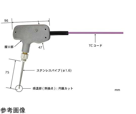 安立表示計器 突刺し形体温検知器 BTつづき物 -200～500℃ 返事をするす早さ（秒）：3 K手合い 1本 BT-82K-TC1-ASP