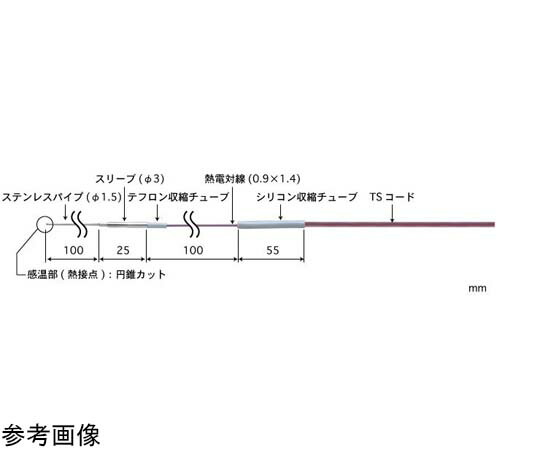 安立表示計器 冷ややかさ用熱度検出器 BR続きもの -100～200℃ 100粍 K印字機 1本 BR-01K-0-TS1-ASP