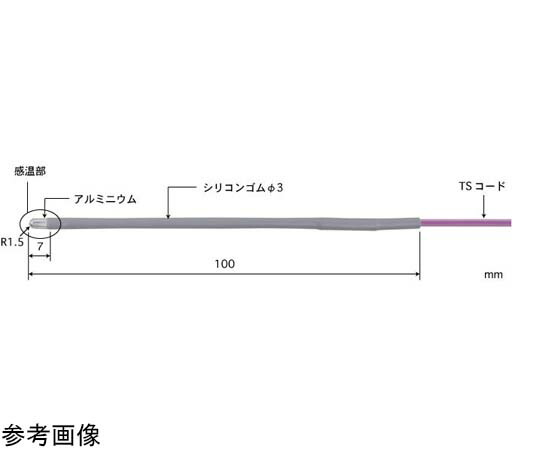 安立表示計器 直腸用ホンブルグ帽上半身形熱度検出器 Model 1600 0～200℃ 検出器外径（φ粍）：3 K印字機 1本 1600K-TS1-ASP