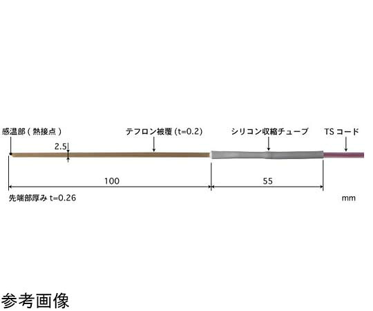 安立計器 テープ形多目的温度センサ STシリーズ -50～210℃ 8秒 尖り 100mm Kタイプ 1本 ST-32K-010-TS1-ANP