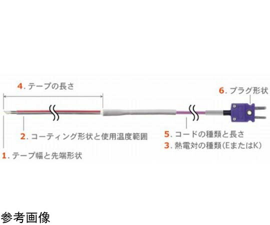 安立計器 テープ形多目的温度センサ STシリーズ 尖り 低温用 オールテフロン -50～210℃ Kタイプ 1本 ST-12K-020-TS1-ANP