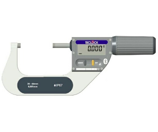テクロック Bluetoothデジタルミクロメーター 30-66粍 1個 8904
