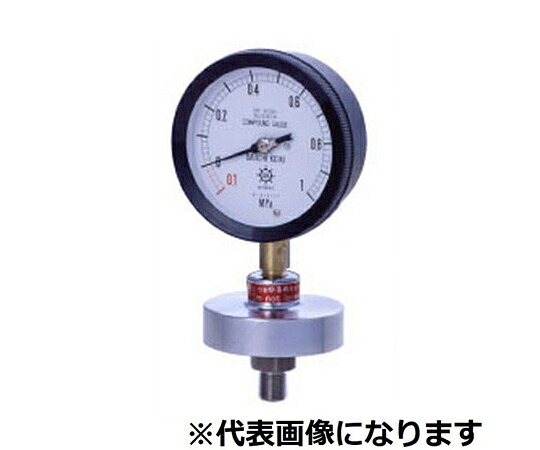 第一表示計器製造所 隔壁式連成計ねじ式 ダイヤフラムSUS316L封入液ケイ素樹脂  A型 φ100 76φ 0.16～-0.1 1個 PK-1 金100 R3/8 0.16/-0.1MPA S25C SUS304