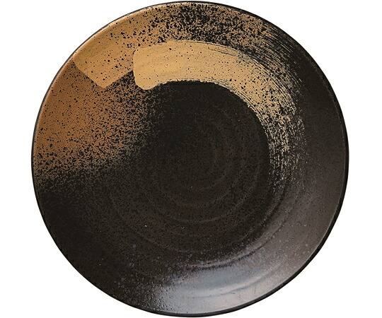 福井クラフト 丸盛皿　金刷毛目塗 φ270mm 1個 50022360