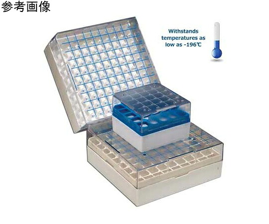 Argos　Technologies　Inc 1Dバーコード付CryoVialストレージラック 4.0/5.0mLチューブ用 81本立　4個入 1パック(4個入) BMA-R3136